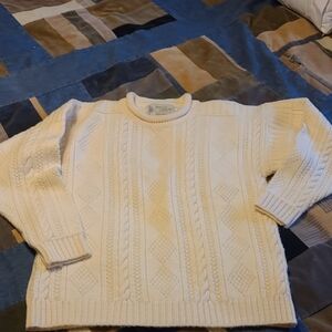 Classic Cream Cable Knit Sweater